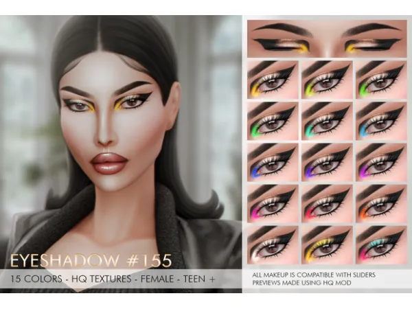 Alpha EYESHADOW 155 KYLIE - The Sims 4 Custom Content