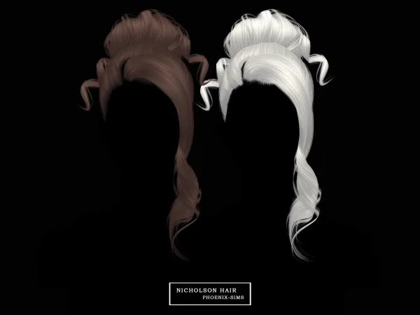 Alpha Nicholson Hair - The Sims 4 Custom Content