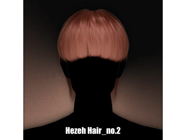 Alpha Hair_No2 by [Hezeh] - The Sims 4 Custom Content