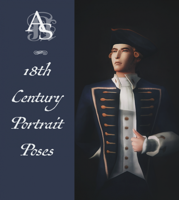 Mix [TS4CC] 18th Century Portrait Poses Set 1 by simsfinds - The Sims 4 Custom Content