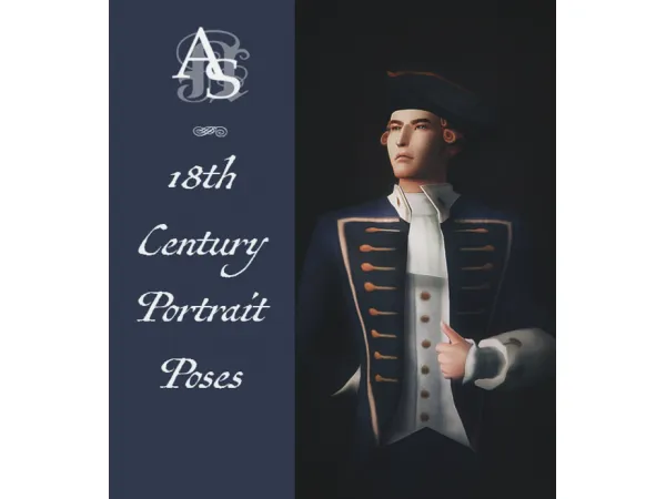 Mix [TS4CC] 18th Century Portrait Poses Set 1 - The Sims 4 Custom Content