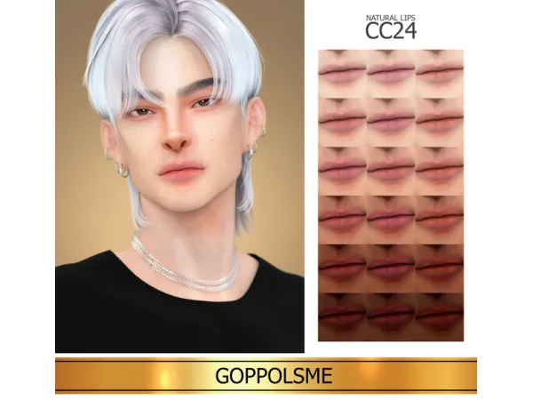 Alpha GPME GOLD Natural Lips CC24 - The Sims 4 Custom Content