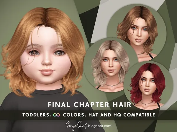 Alpha Final Chapter hair for Toddlers by sonyasims - The Sims 4 Custom Content