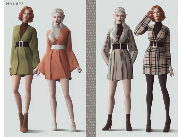 Maxis Match DARCY DRESS - The Sims 4 Custom Content