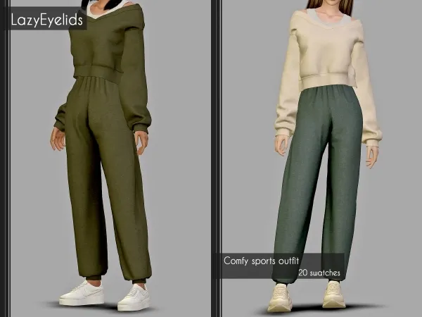 Alpha Comfy sports outfit - The Sims 4 Custom Content