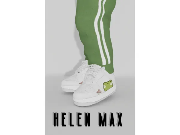 Alpha Helen Max frog sneakers - The Sims 4 Custom Content