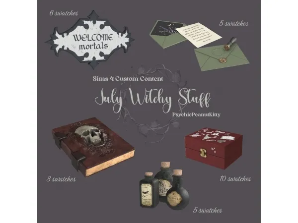 Alpha FURNITURE JULY WITCHY STUFF by PsychicPeanutKitty - The Sims 4 Custom Content