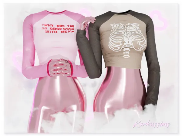 Alpha Katalina Long Sleeve Top - The Sims 4 Custom Content