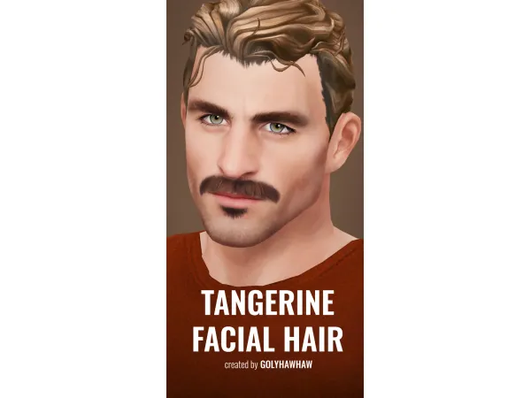 Mix TANGERINE FACIAL HAIR - The Sims 4 Custom Content