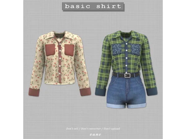 Alpha basic shirt - The Sims 4 Custom Content