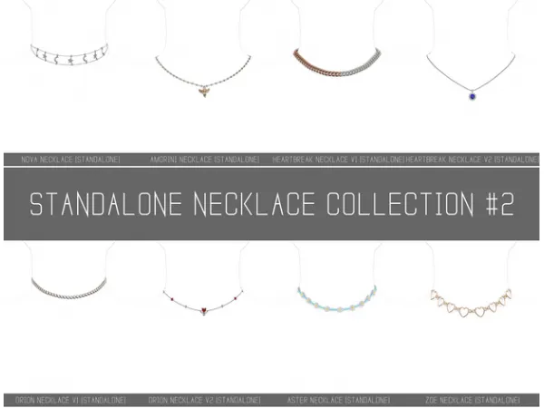 Alpha STANDALONE NECKLACE COLLECTION 2 - The Sims 4 Custom Content