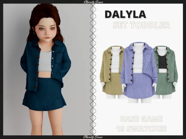 Alpha Dalyla Set Toddler - The Sims 4 Custom Content