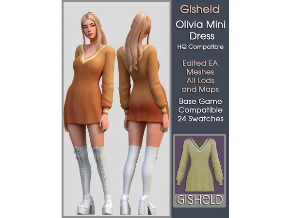 Maxis Match Olivia Mini Dress - The Sims 4 Custom Content