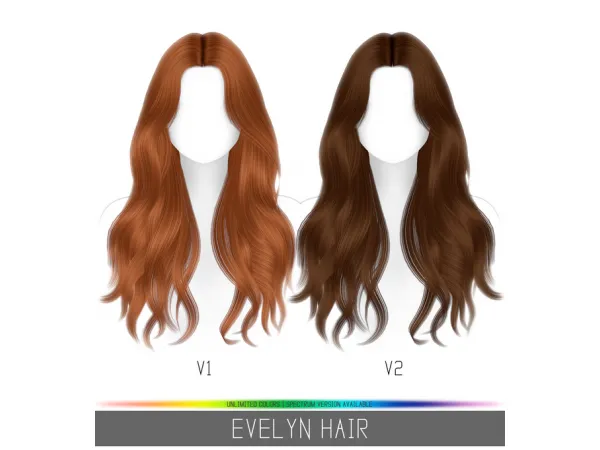 Alpha EVELYN HAIR by simpliciaty - The Sims 4 Custom Content