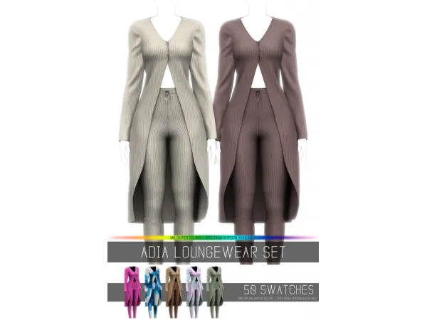 Alpha ADIA LOUNGEWEAR SET by simpliciaty - The Sims 4 Custom Content