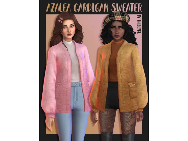 Maxis Match Azalea Cardigan Sweater - The Sims 4 Custom Content
