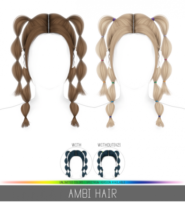 Alpha AMBI HAIR by simsfinds - The Sims 4 Custom Content