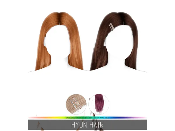 Alpha HYUN HAIR by simpliciaty - The Sims 4 Custom Content