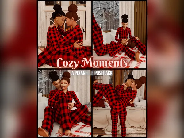 Alpha Pixanelle Cozy Moments Couple Posepack - The Sims 4 Custom Content