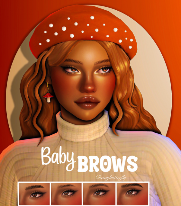 Maxis Match baby brows set by simsfinds - The Sims 4 Custom Content