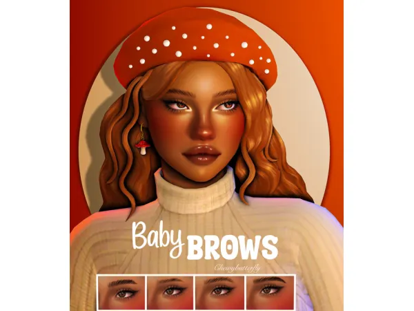 Maxis Match baby brows set - The Sims 4 Custom Content