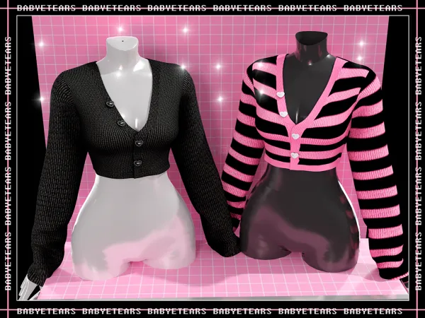Alpha Knited mini sweater Babyetears - The Sims 4 Custom Content