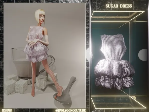 Alpha Sugar Dress by polygoncouture - The Sims 4 custom content