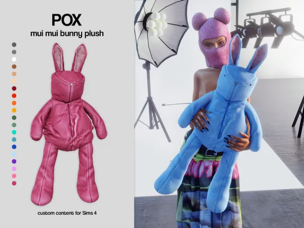 Alpha POX Mui Mui bunny plush - The Sims 4 Custom Content