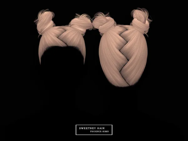 Alpha Sweetney Hair - The Sims 4 Custom Content