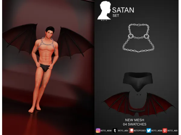 Alpha Satan Set V1 - The Sims 4 Custom Content