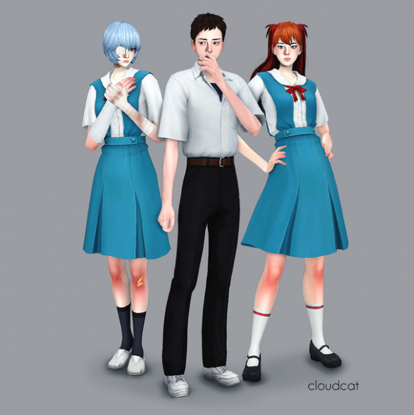 Alpha NGE Uniforms by simsfinds - The Sims 4 Custom Content