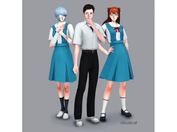 Alpha NGE Uniforms - The Sims 4 Custom Content