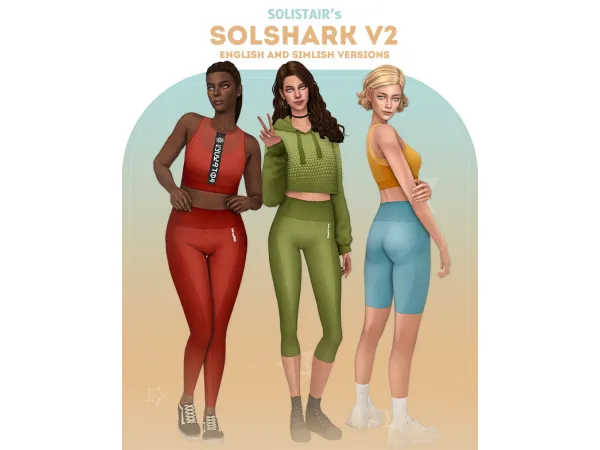 Maxis Match Solshark Gymwear v2 - The Sims 4 Custom Content