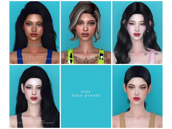 Alpha nose preset 610 by eunosims - The Sims 4 Custom Content