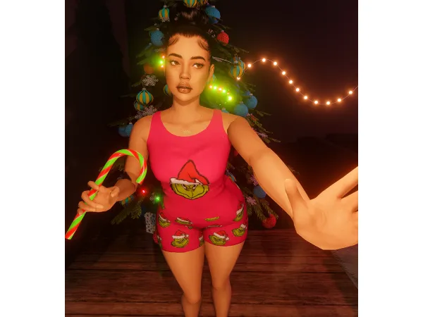 Alpha Christmas Pjs - The Sims 4 Custom Content