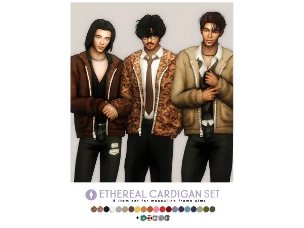 Maxis Match Ethereal Cardigan Set Redux - The Sims 4 Custom Content