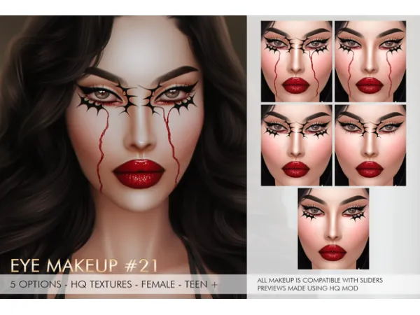 Alpha TISIANNA MAKEUP SET - The Sims 4 Custom Content