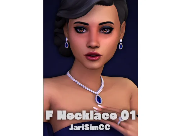 Mix JariSimCC Necklace and Earrings - The Sims 4 Custom Content