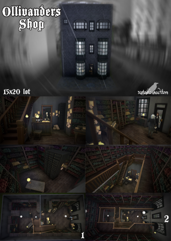 Alpha Ollivanders Shop by simsfinds - The Sims 4 Custom Content