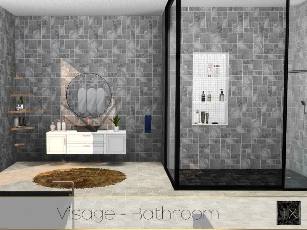 Alpha Visage Bathroom - The Sims 4 Custom Content