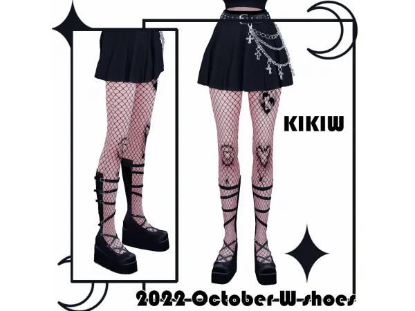 Alpha [KIKIW]2022 October W shoes 03 by KIKIW - The Sims 4 Custom Content