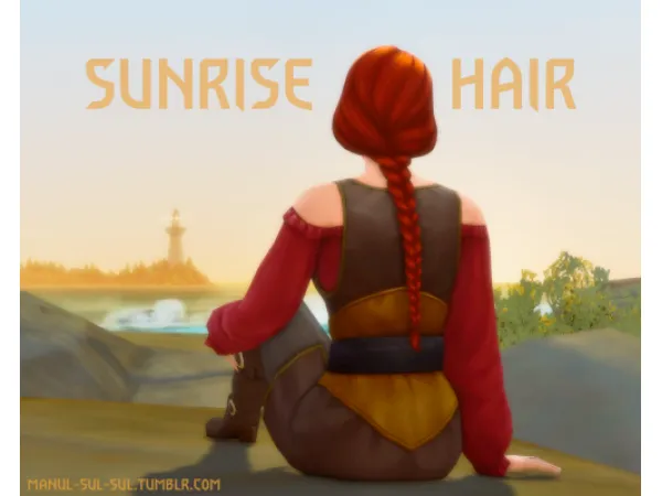 Maxis Match SUNRISE HAIR - The Sims 4 Custom Content