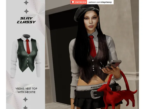 Alpha SC146 VEGAS TOP - The Sims 4 Custom Content