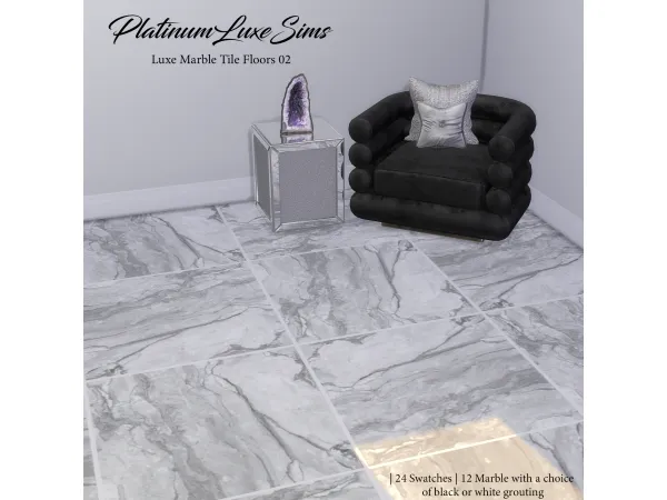 Mix Luxe Marble Floors 02 by PlatinumLuxeSims - The Sims 4 Custom Content