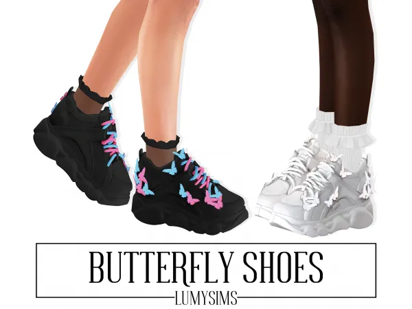 Alpha BUTTERFLY SHOES AF - The Sims 4 Custom Content