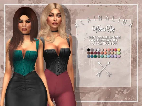 Maxis Match Vienna Top - The Sims 4 Custom Content