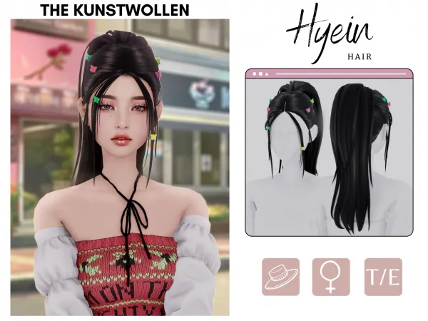 Mix Hyein Hair by [THE_KUNSTWOLLEN] - The Sims 4 Custom Content