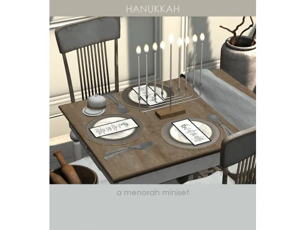 Alpha [KHD] Hanukkah Mini Set by Kerrigan House Designs - The Sims 4 Custom Content