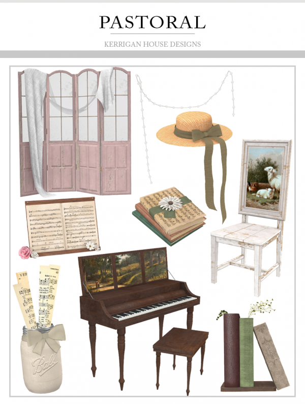 Mix [KHD] Pastoral Set by kerriganhouse - The Sims 4 Custom Content