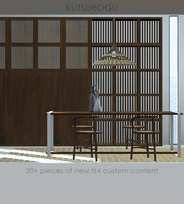 Alpha [KHD] Kutsurogu Set [August Reward] by kerriganhouse - The Sims 4 Custom Content